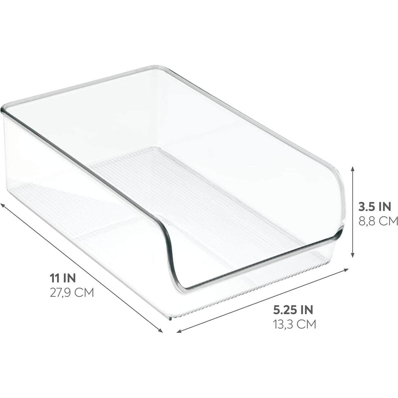 Bin Organizador de Alimentos iDesign Linus 28x18x9 cm Transparente