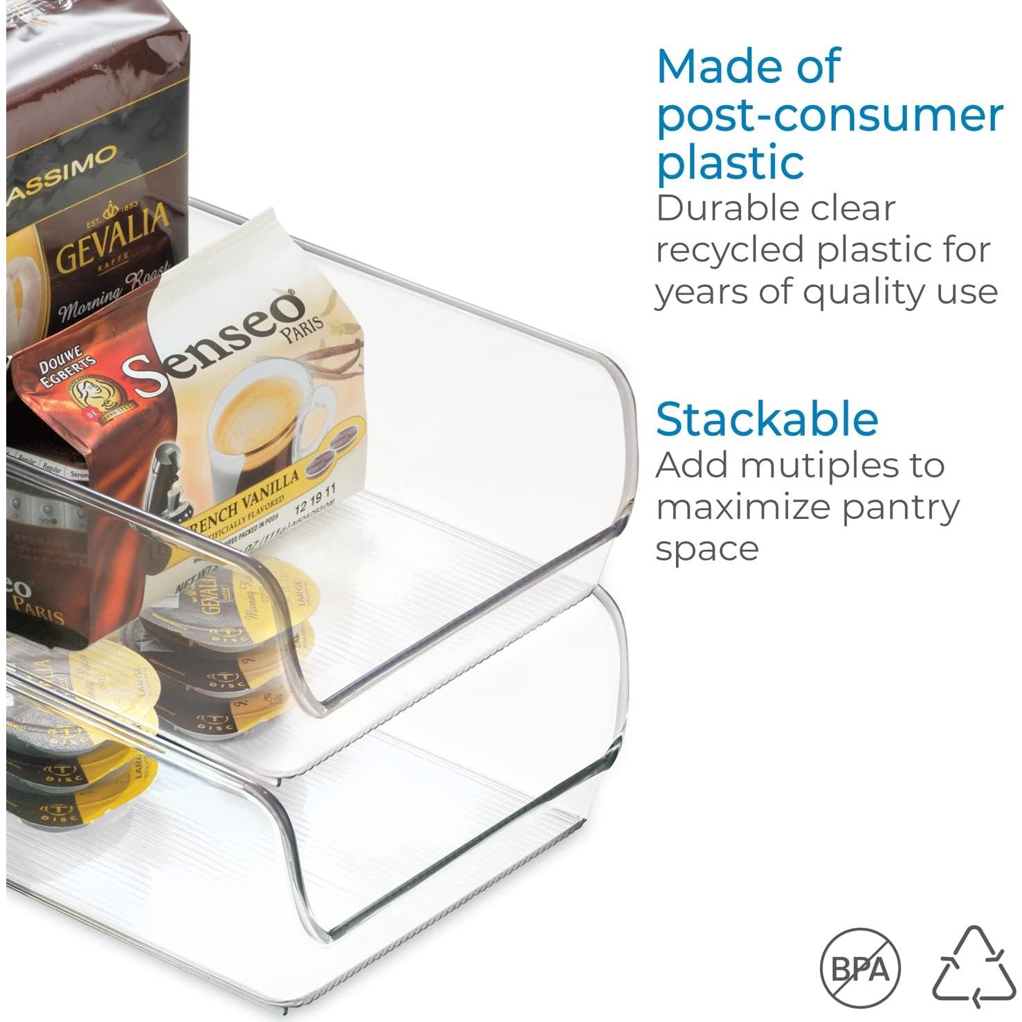 Bin Organizador de Alimentos iDesign Linus 28x18x9 cm Transparente