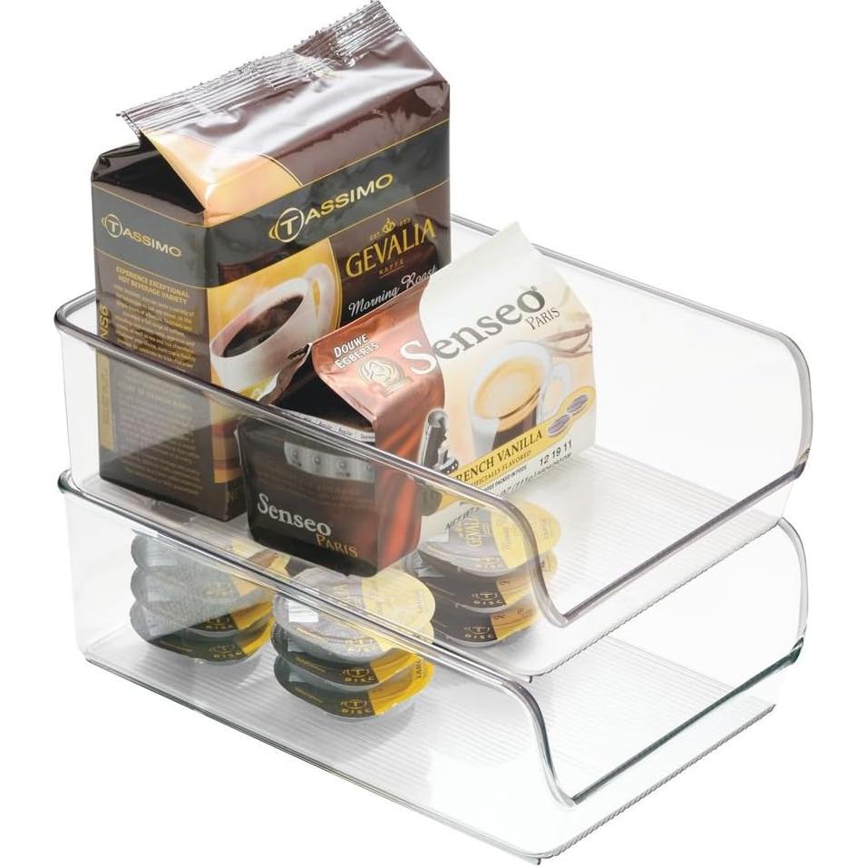 Bin Organizador de Alimentos iDesign Linus 28x18x9 cm Transparente