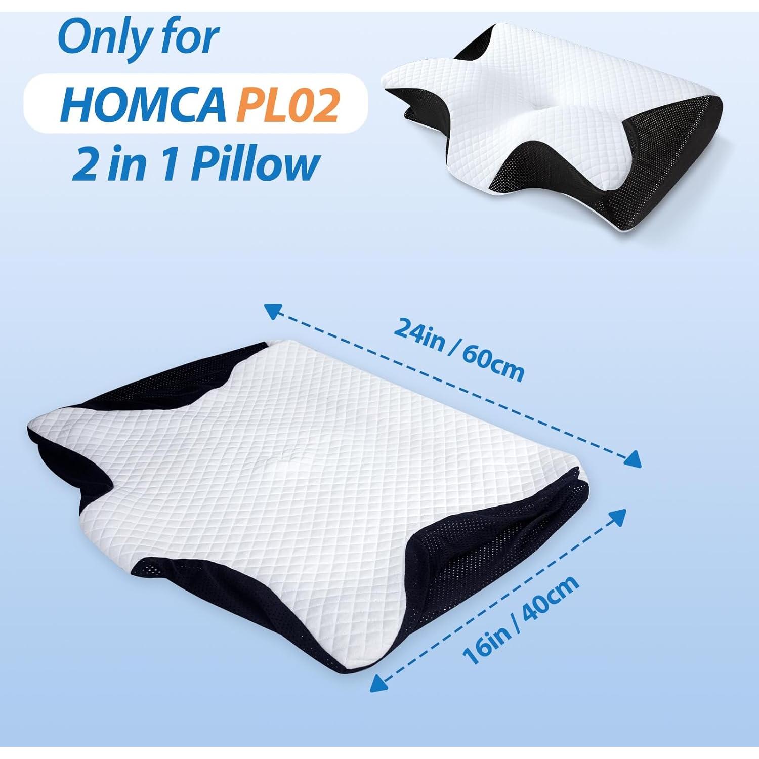 Funda de Almohada Cervical HOMCA Hipoalergénica 60x40 cm