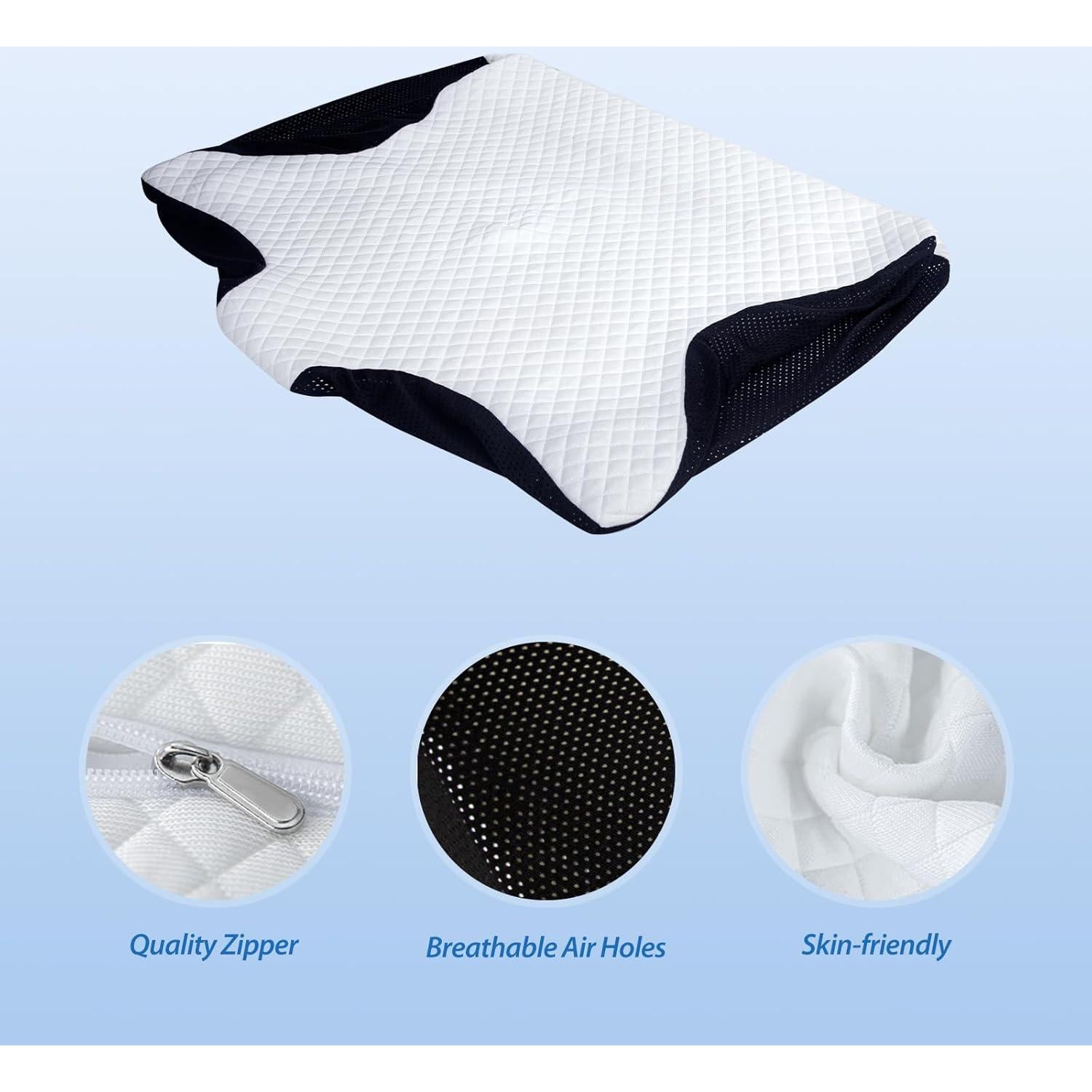 Funda de Almohada Cervical HOMCA Hipoalergénica 60x40 cm