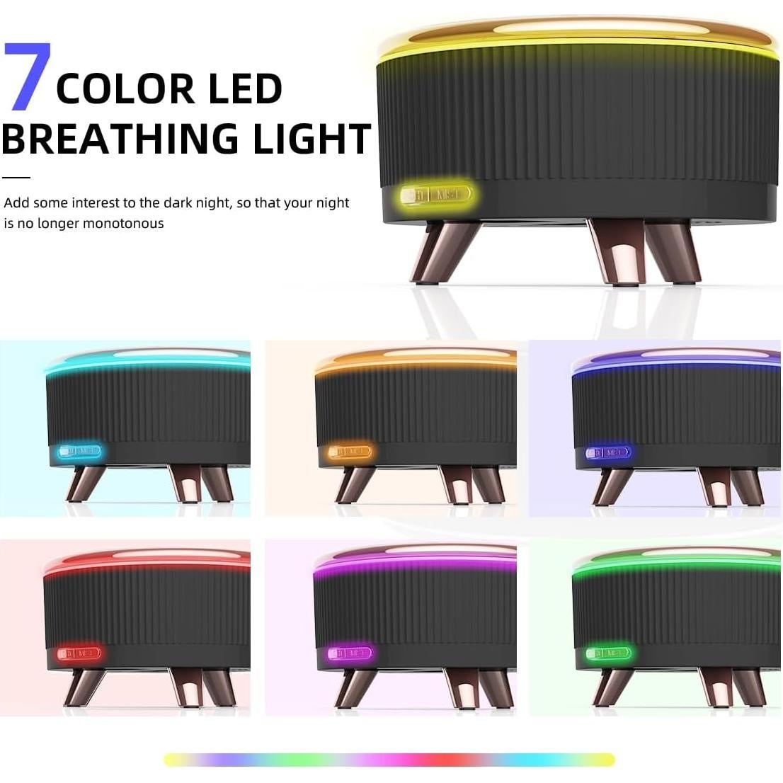 Difusor de Aceite Esencial YOUENKITY 500ml Ultrasónico Negro