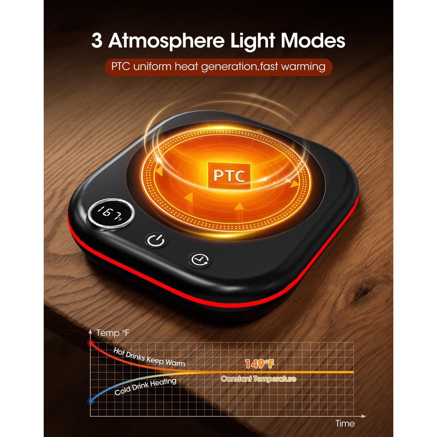 Calentador de Tazas Eléctrico MXMZHXU - 3 Temperaturas 45-75°C