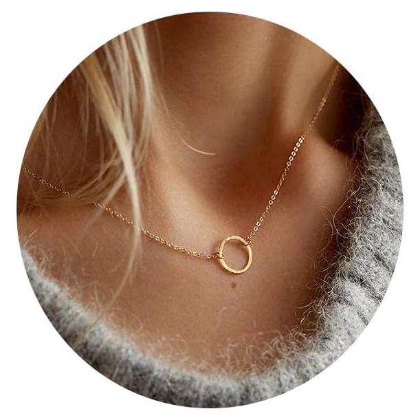 Collar Choker Delicado Lcherry Oro 14K Hipoalergénico Mujeres