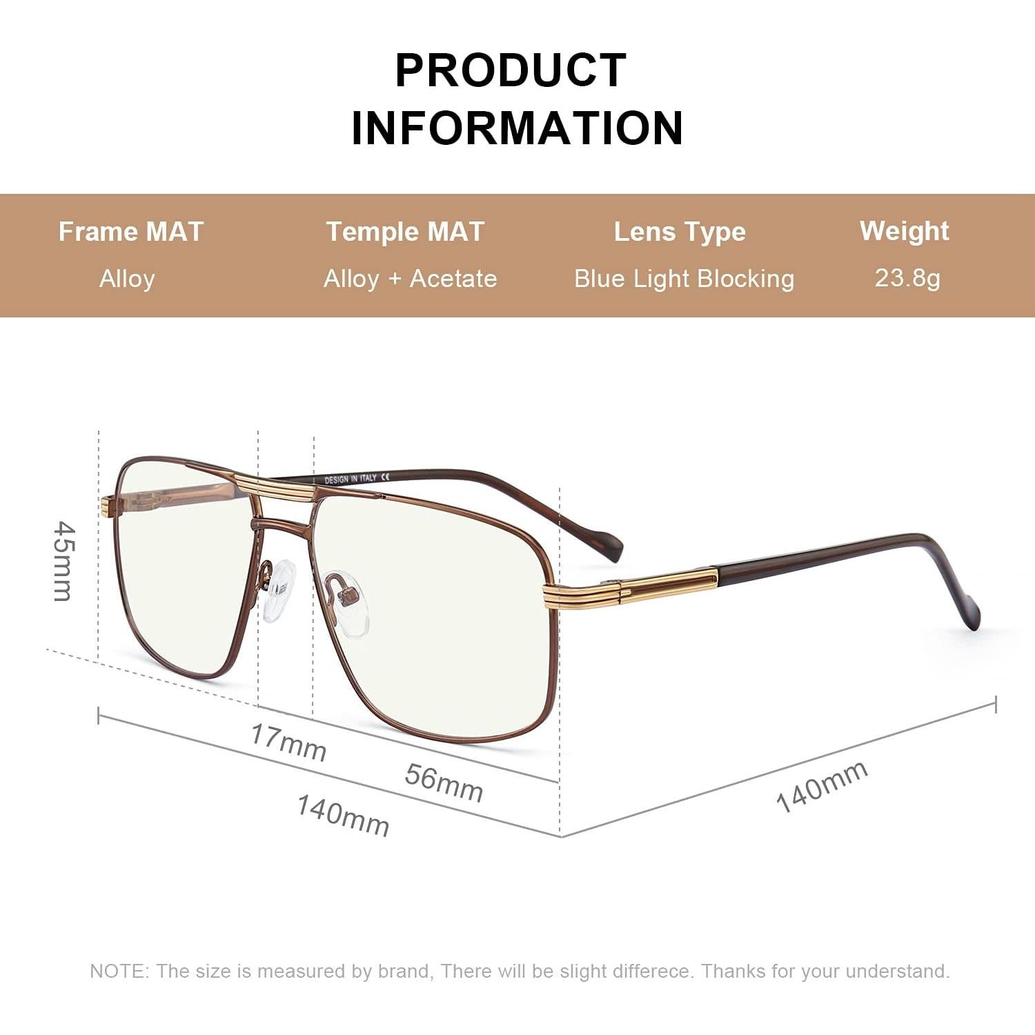 Gafas de lectura RB.Pilot café 1.5x anti luz azul