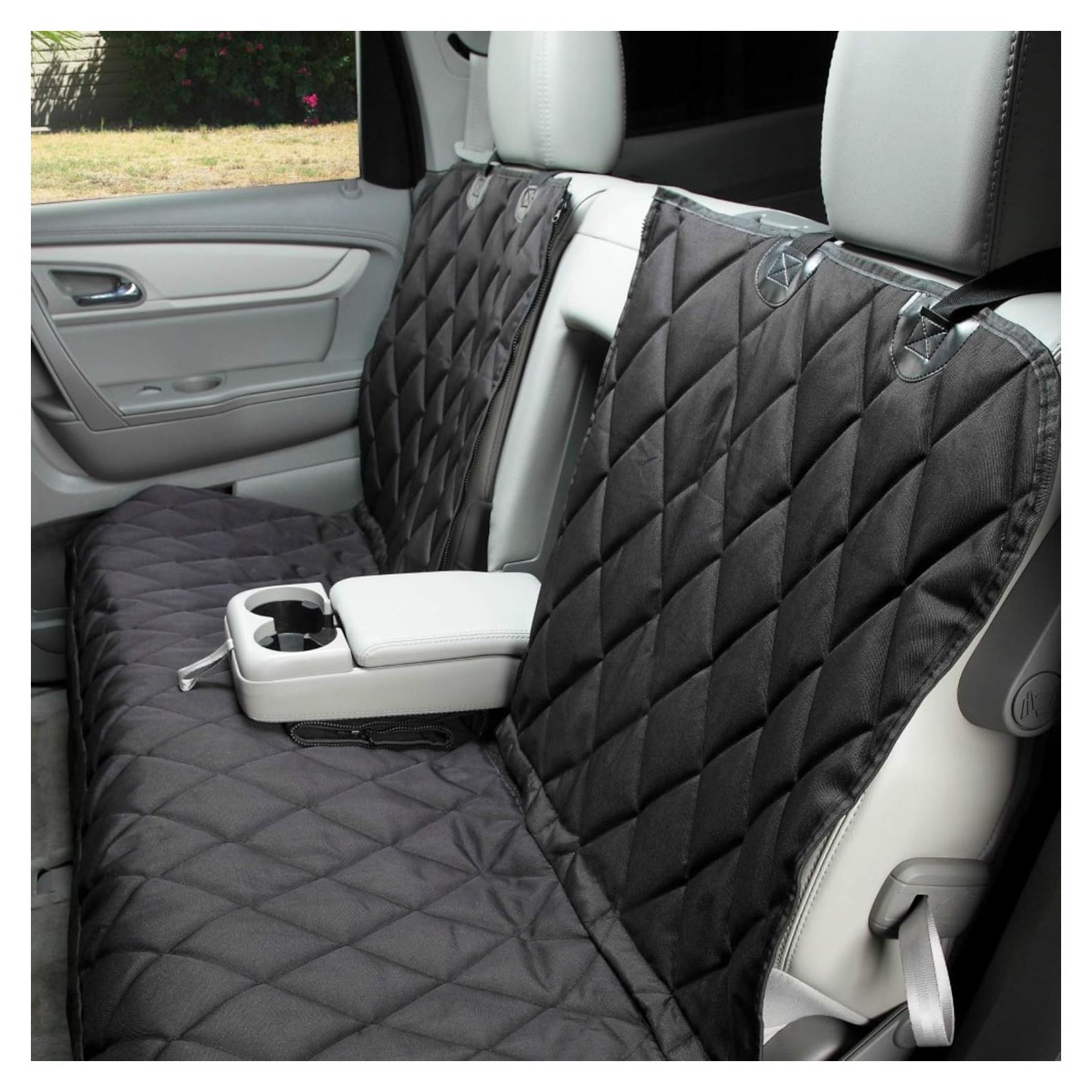 Cubierta de Asiento para Perros 4Knines Extra Grande Negra