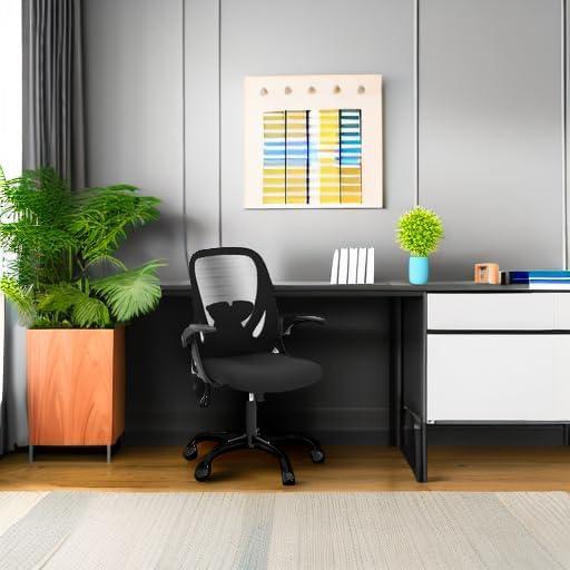 Silla de Oficina Ergonómica Primy PR-934 Negra con Soporte Lumbar