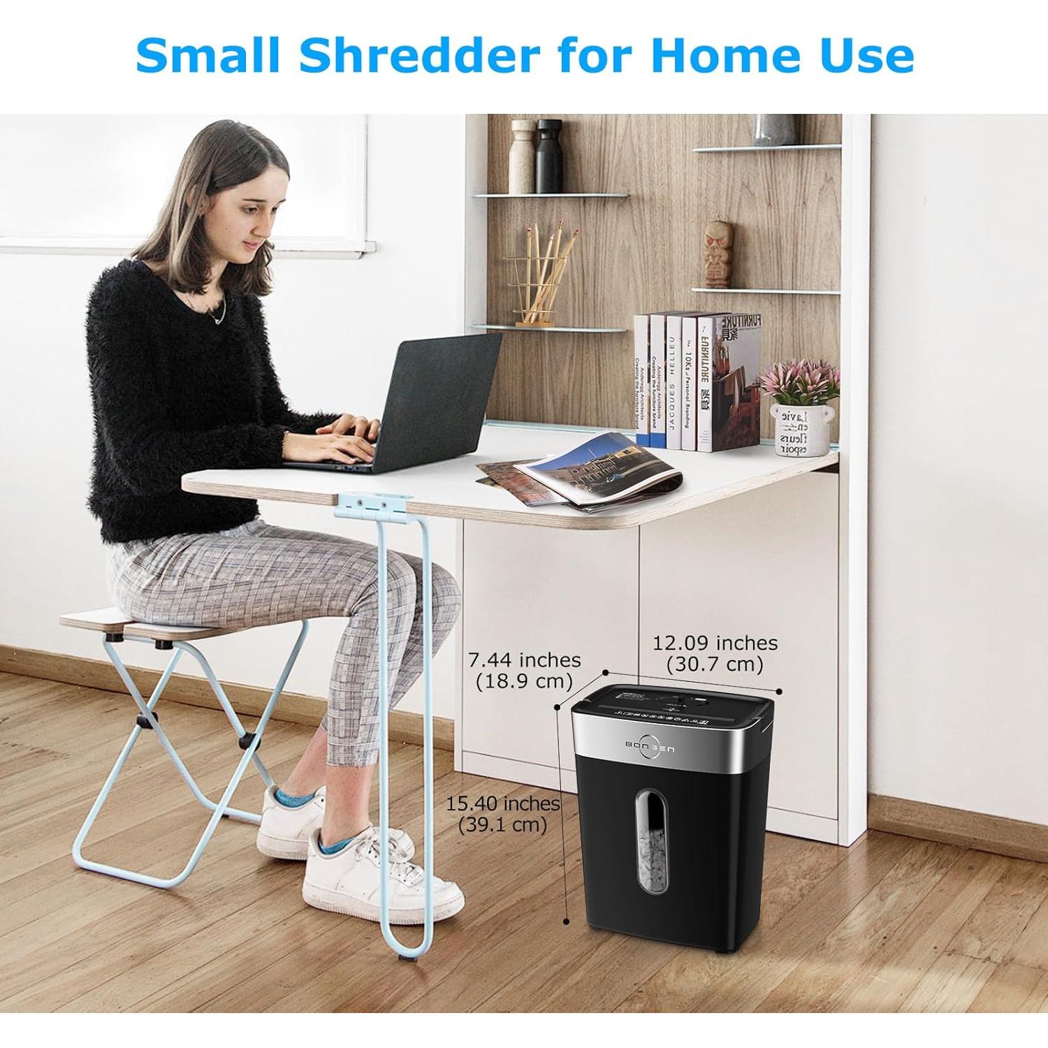 Trituradora de Papel BONSEN S3101 8 Hojas Corte Cruzado 4 Gal