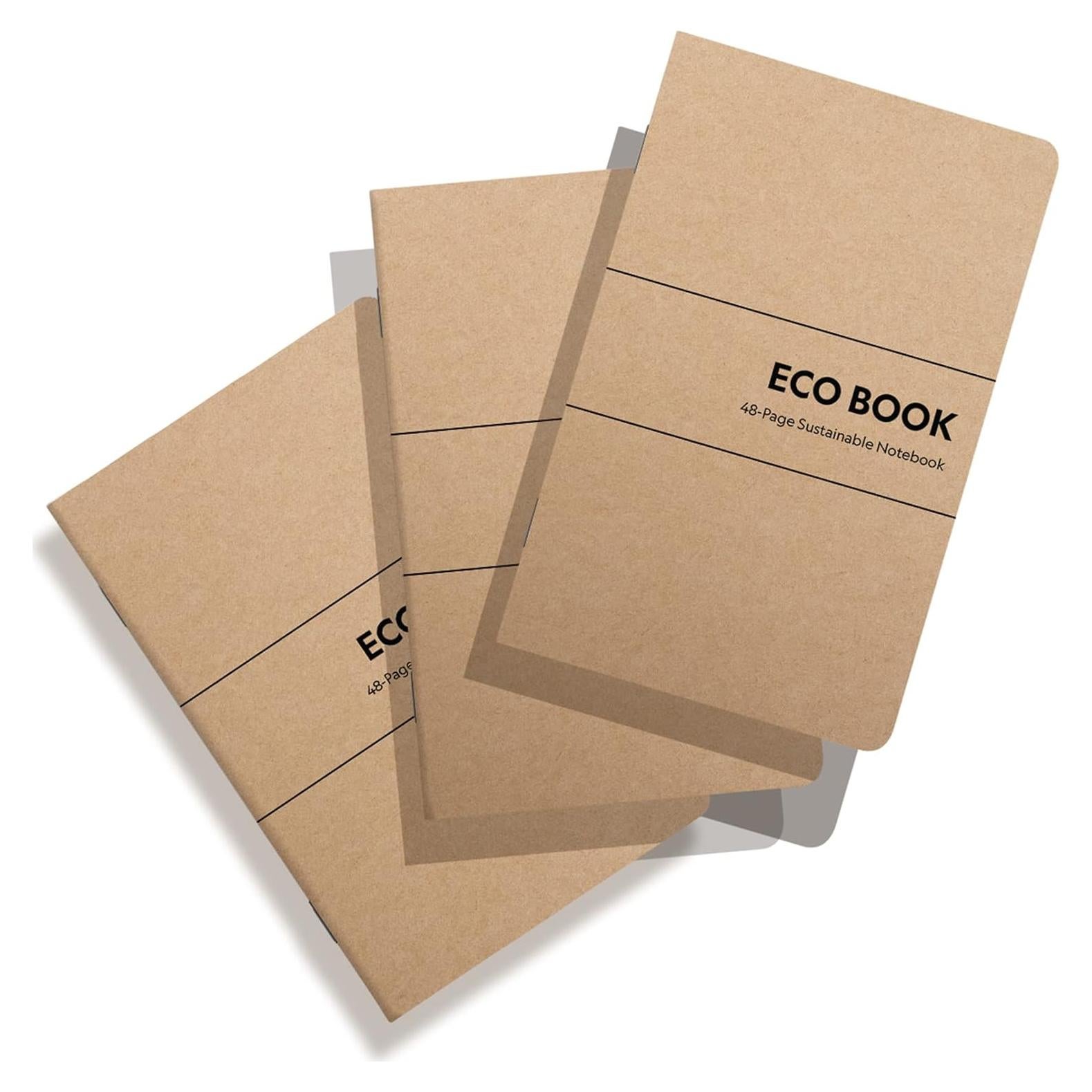 Paquete de 3 Cuadernos de Bolsillo Twigs - 8.9 x 14 cm, Papel Reciclado