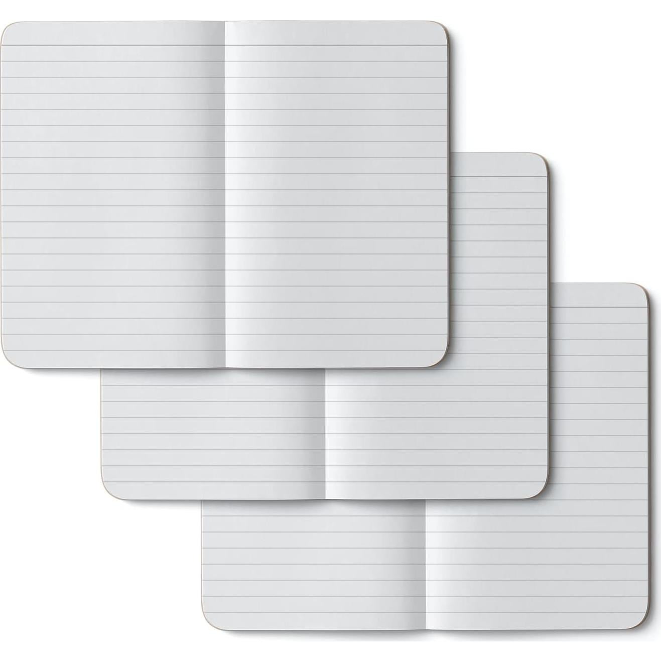 Paquete de 3 Cuadernos de Bolsillo Twigs - 8.9 x 14 cm, Papel Reciclado