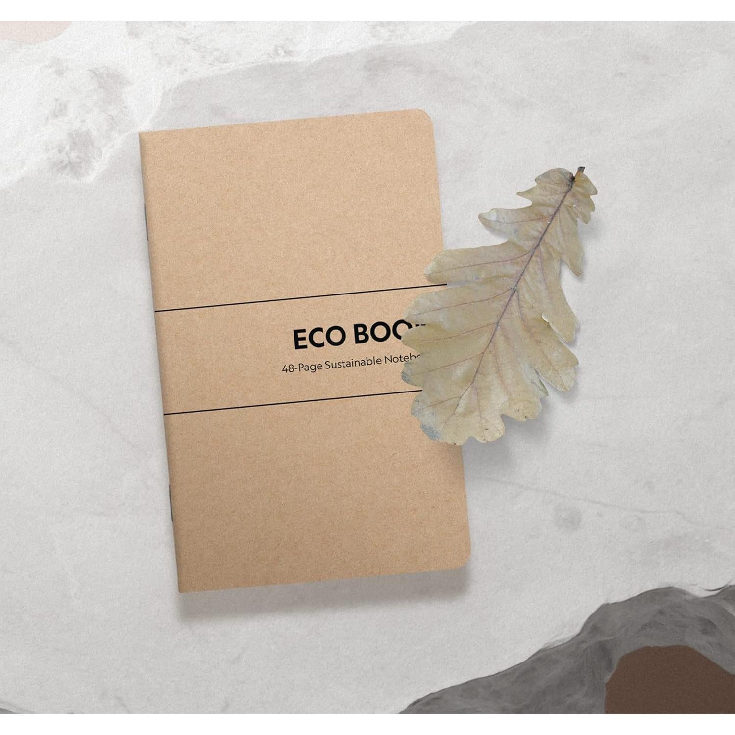 Paquete de 3 Cuadernos de Bolsillo Twigs - 8.9 x 14 cm, Papel Reciclado