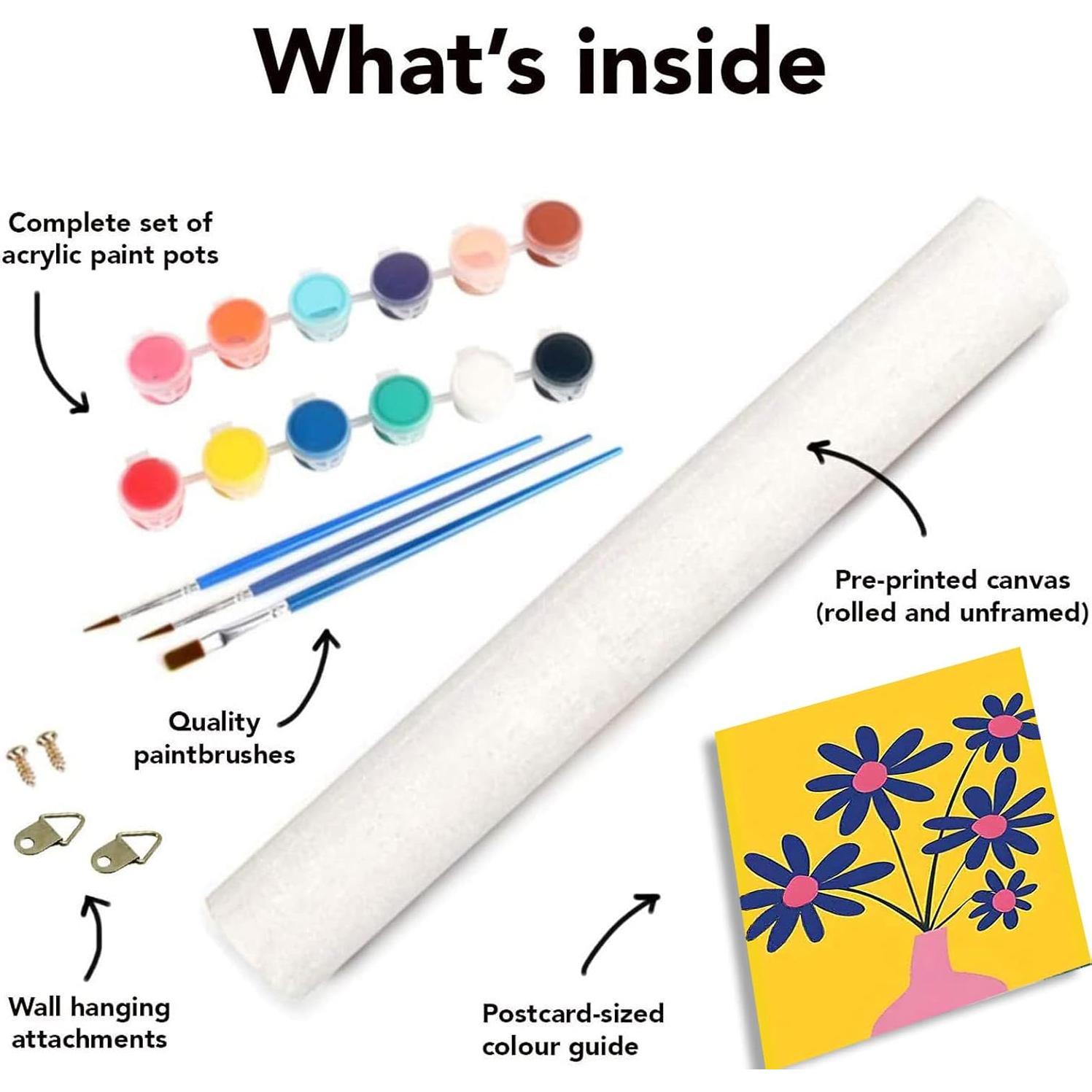 Kit de Pintura por Números Cupmod 6 Piezas Acrílica 30x40cm