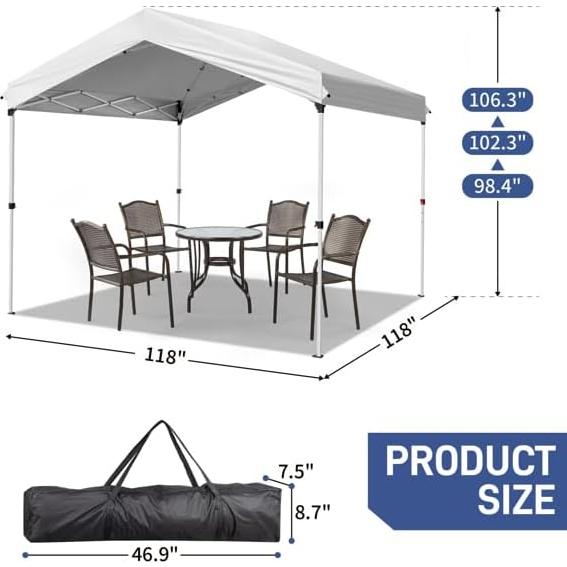 Carpa Pop Up Genérico 3.05x3.05m Instantánea para Exterior
