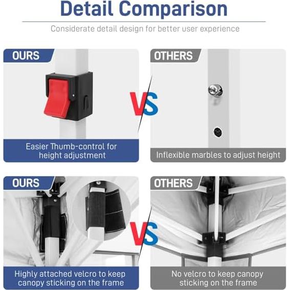 Carpa Pop Up Genérico 3.05x3.05m Instantánea para Exterior