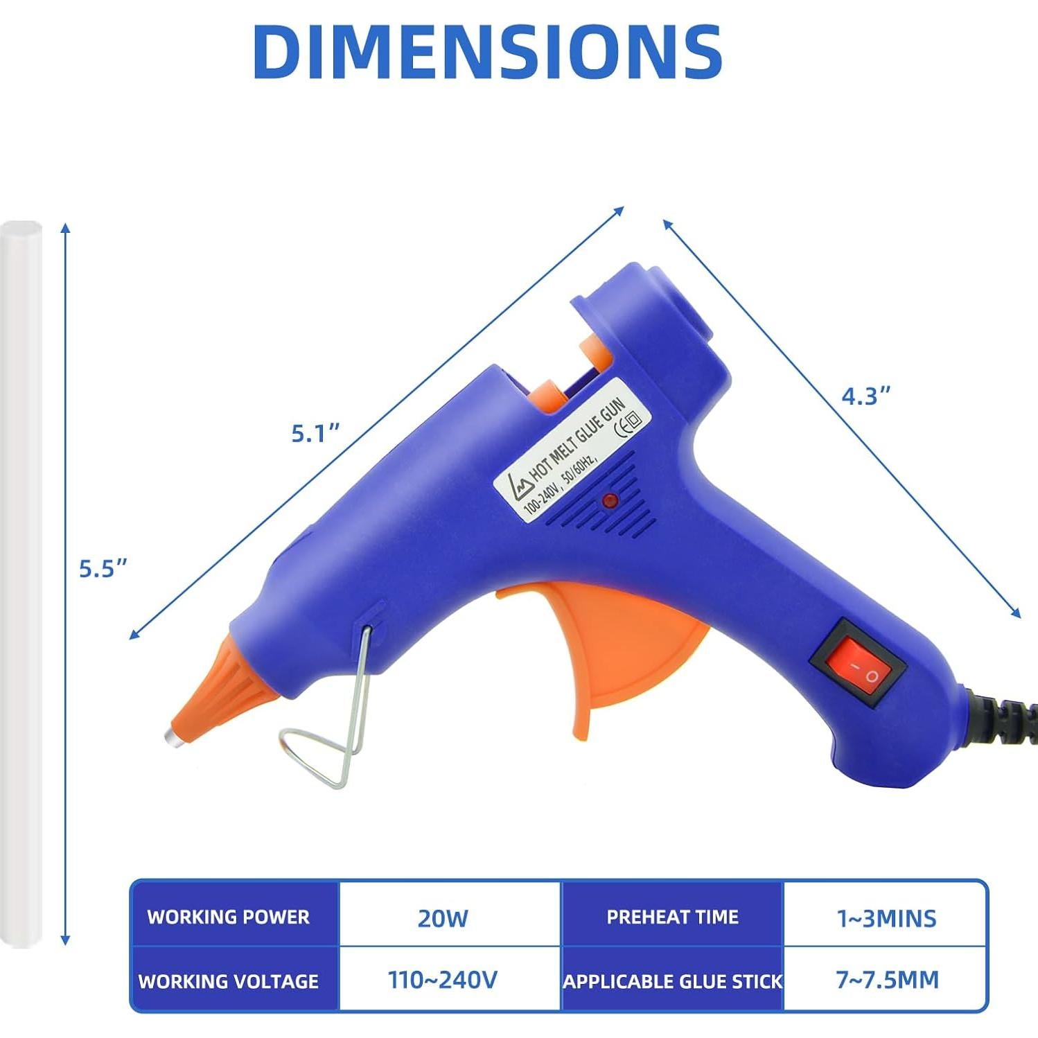 Pistola de Pegamento Caliente Liumai SY01 con 30 Barras y Estuche
