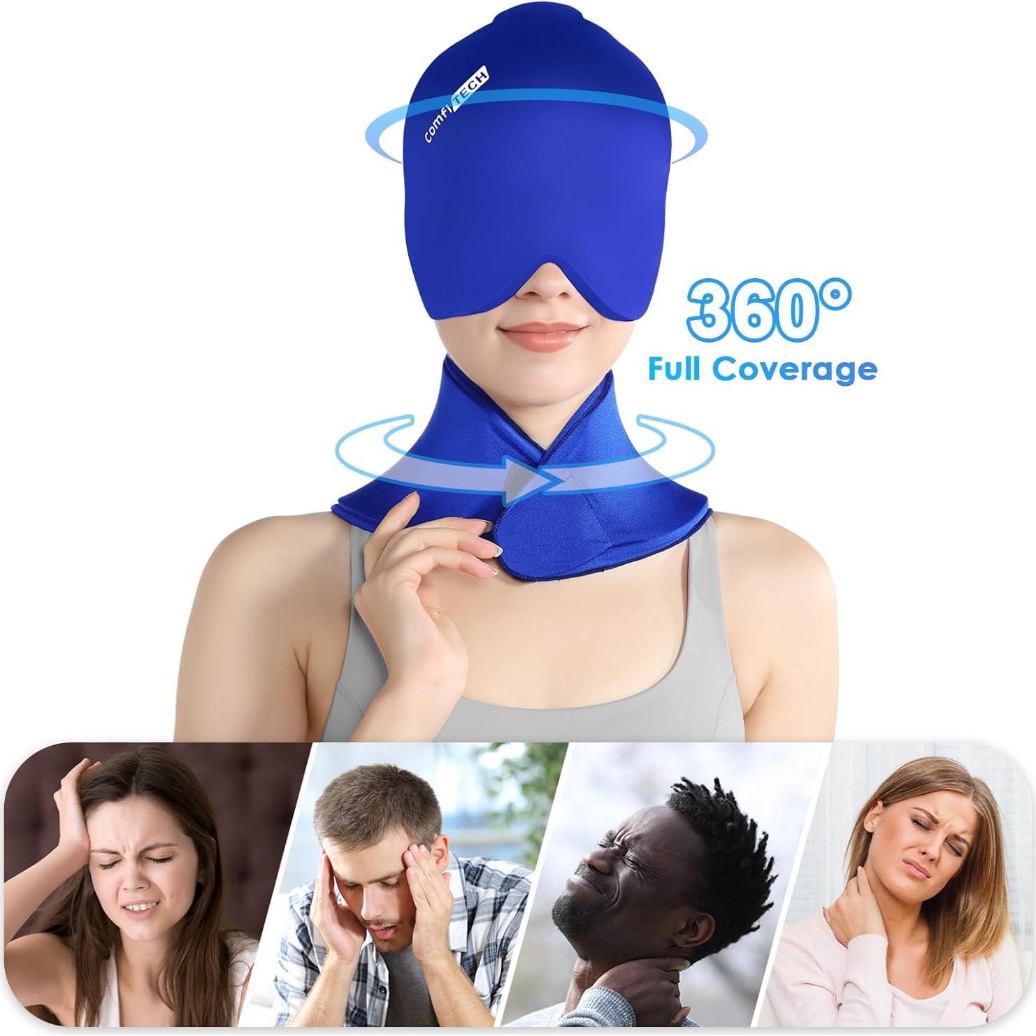 Combo Capucha Fría y Paquete de Hielo ComfiTECH Azul