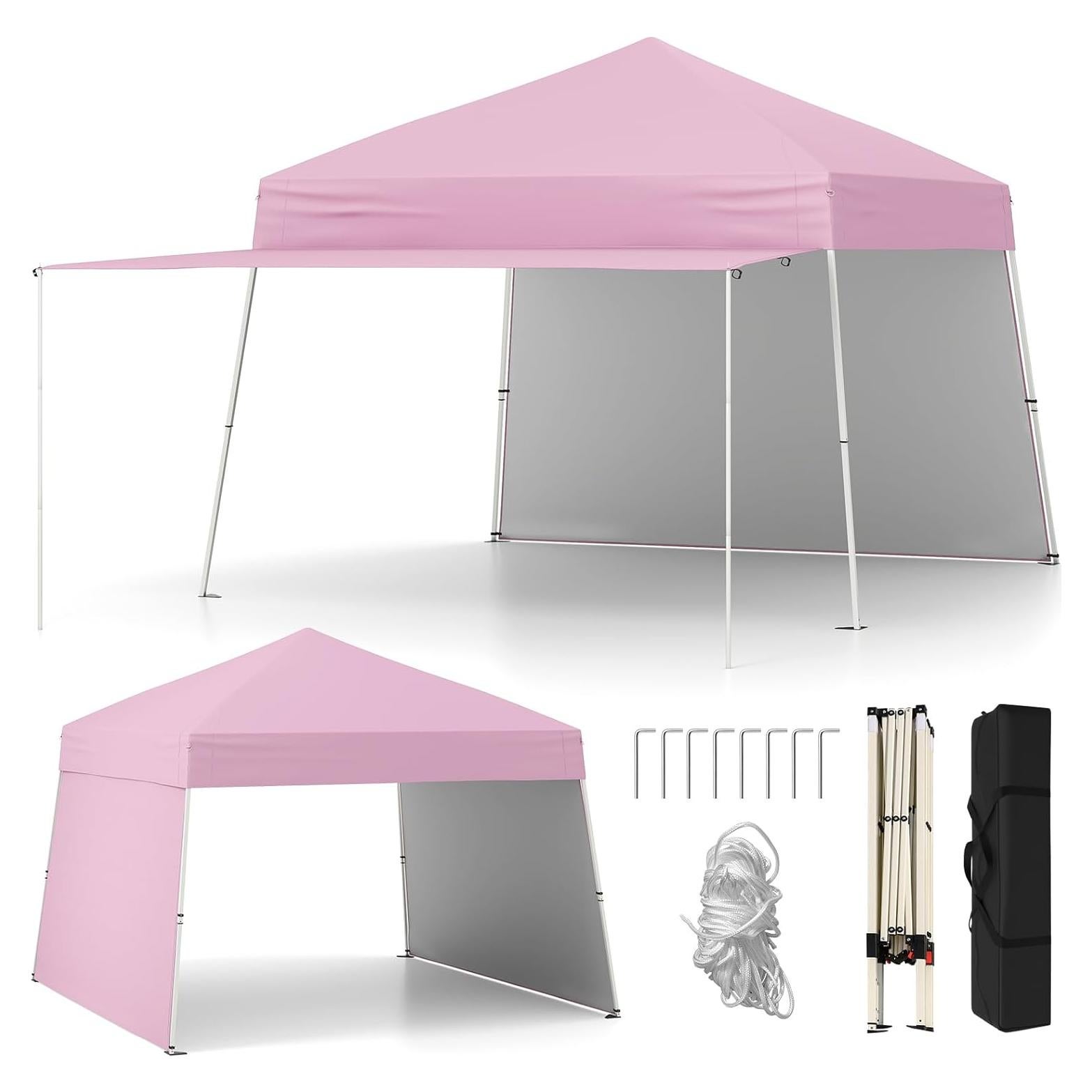 Carpa Plegable Goplus 4.3x2.8m con 2 Paredes Laterales UPF50+