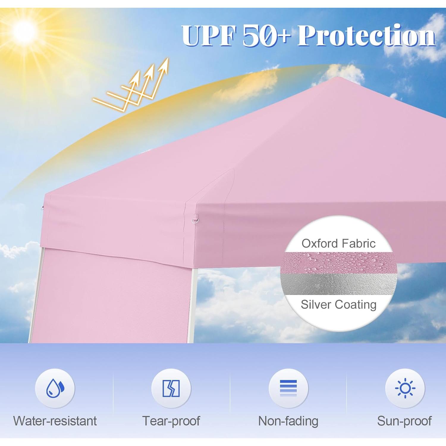 Carpa Plegable Goplus 4.3x2.8m con 2 Paredes Laterales UPF50+