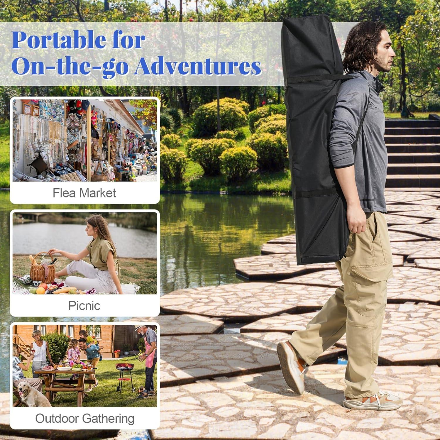 Carpa Plegable Goplus 4.3x2.8m con 2 Paredes Laterales UPF50+