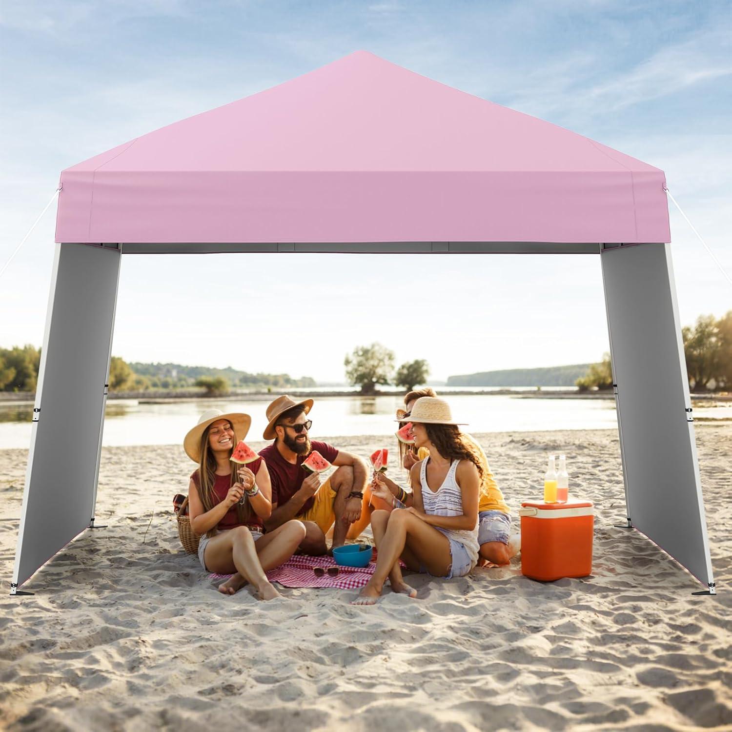 Carpa Plegable Goplus 4.3x2.8m con 2 Paredes Laterales UPF50+