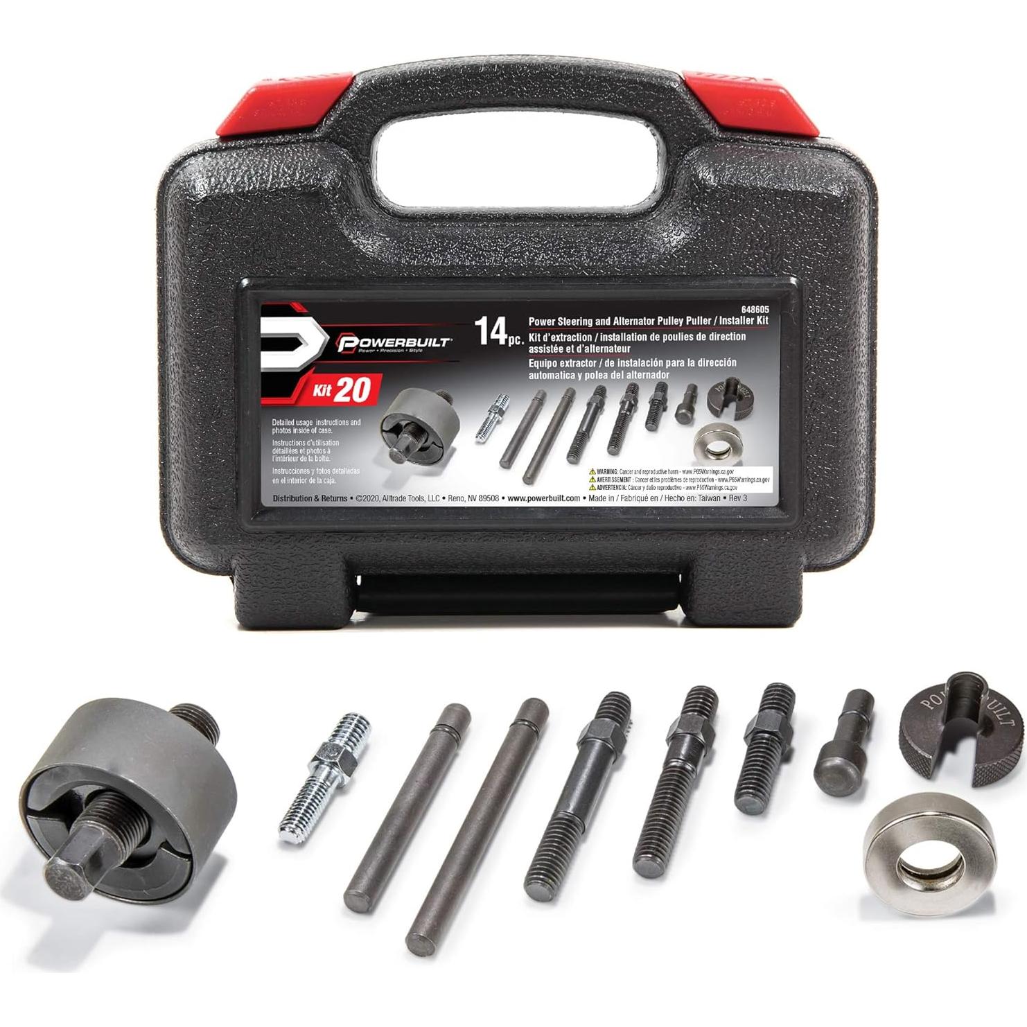 Juego de Herramientas Powerbuilt para Poleas de 14 Piezas