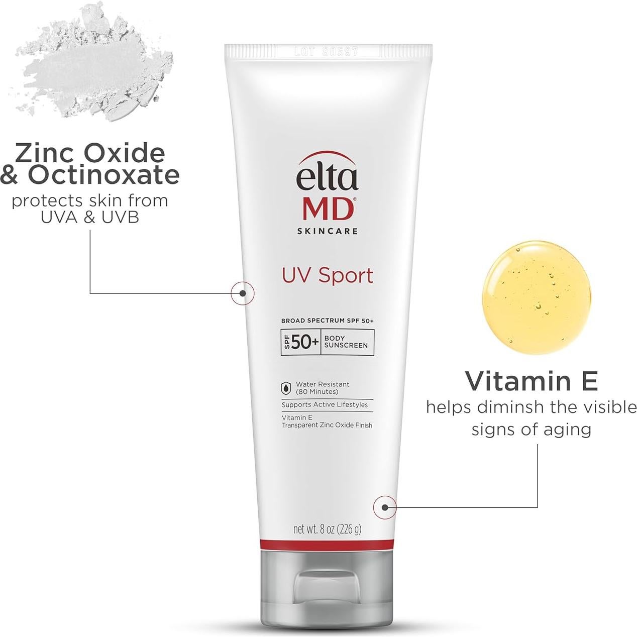 Protector Solar EltaMD UV Sport SPF 50, 85g Resistente al Agua