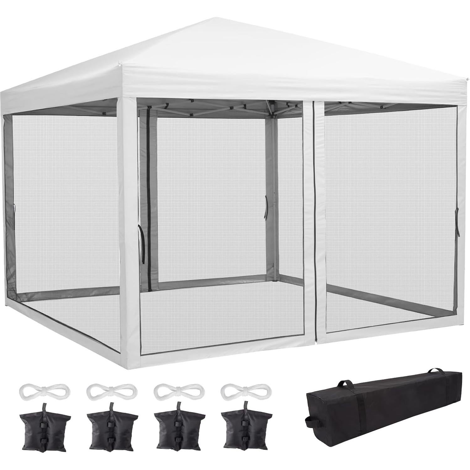 Carpa Plegable Festisoul Blanca 3 Alturas Ajustables 13.7 kg