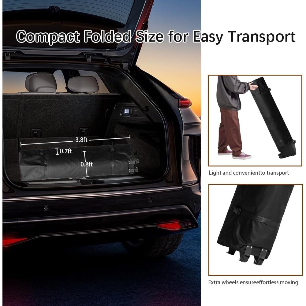 Carpa Plegable 3x3m KRIPOWA Blanca Impermeable con Paredes