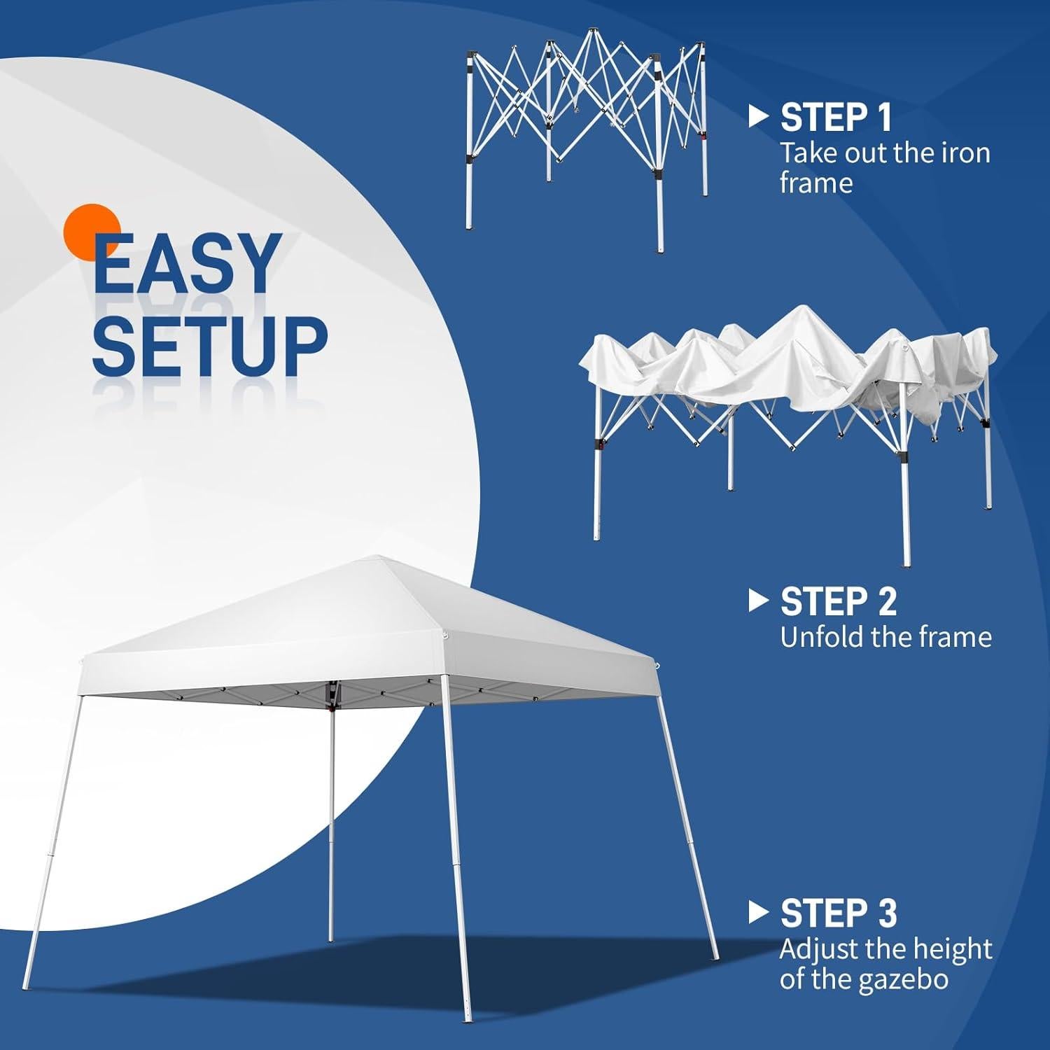 Carpa Plegable Impermeable ELEMENT ACE 3x3m Blanca con Bolsa