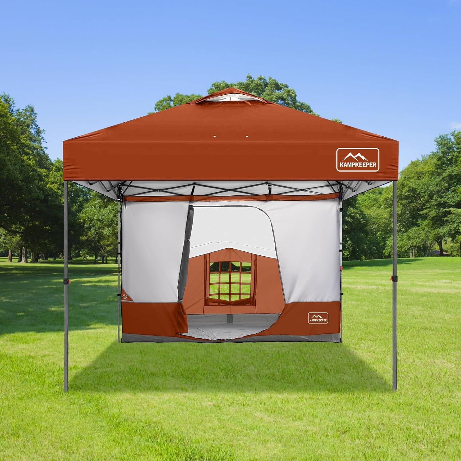 Tienda Lateral KAMPKEEPER para Carpa Plegable 3x3m Naranja