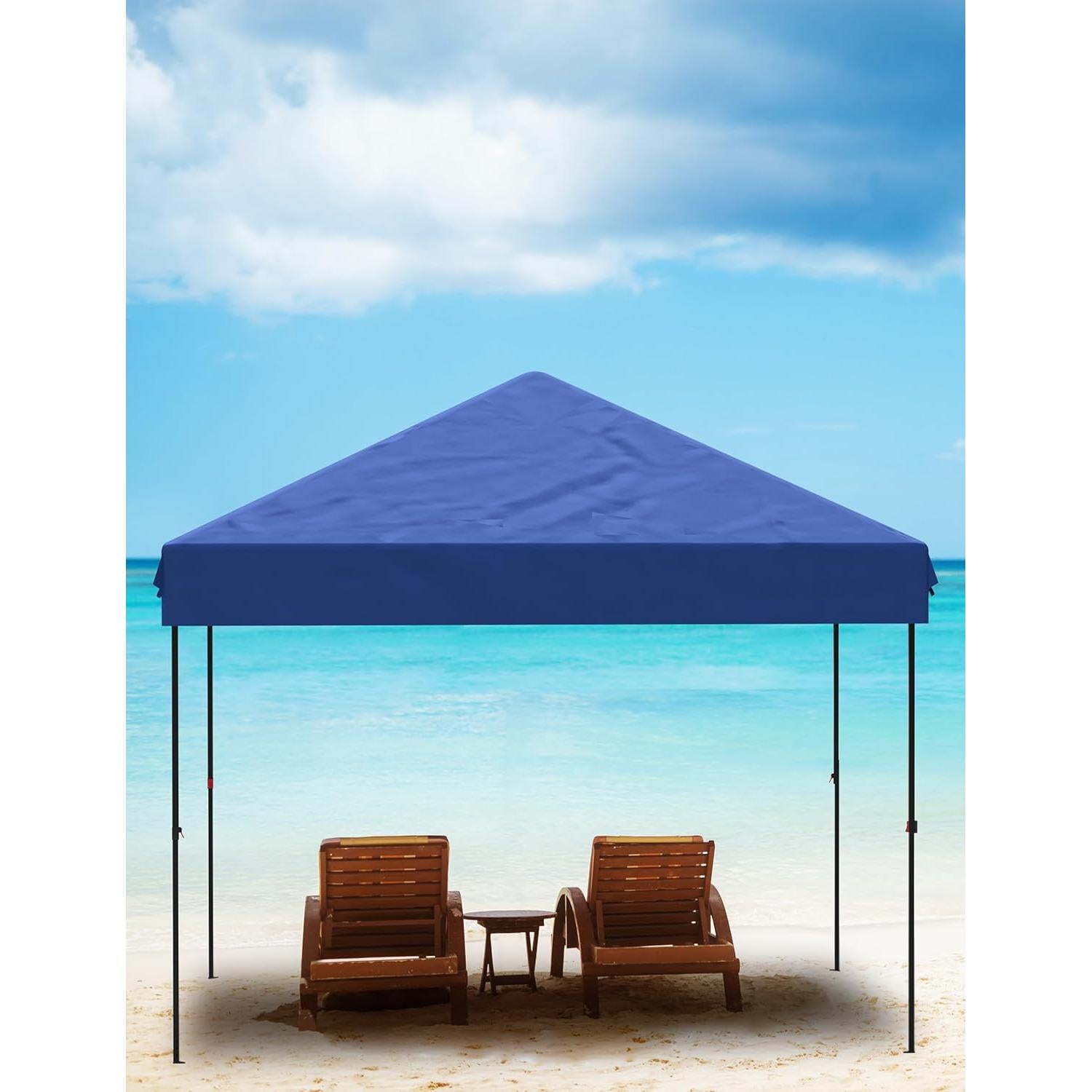 Carpa Plegable 3x3m Hipicute Azul con Paredes Removibles