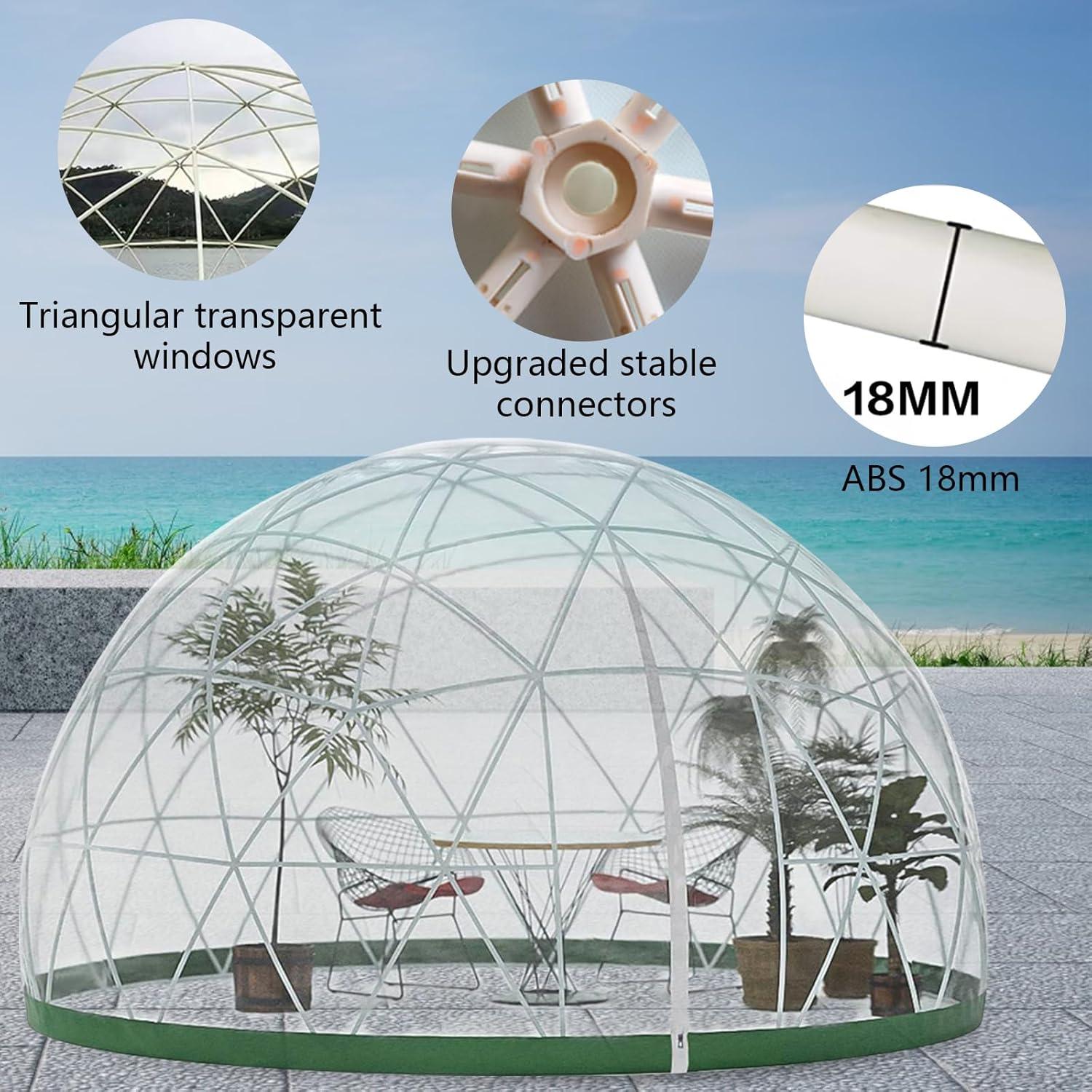 Cúpula de Jardín Gaonala 3.65x2.2m PVC Transparente Resistente
