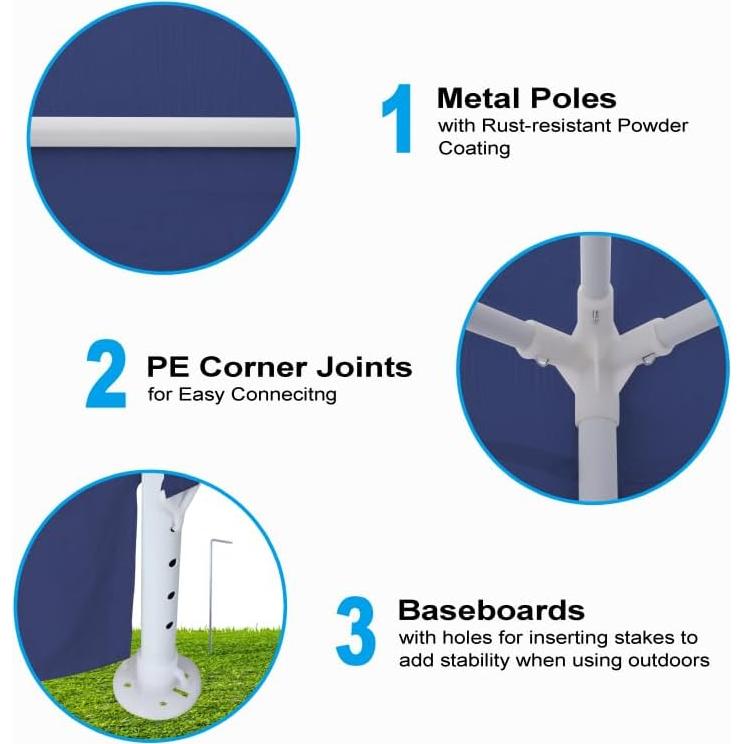 Carpa Gazebo CZBZ 3x3m Impermeable con Paredes Desmontables