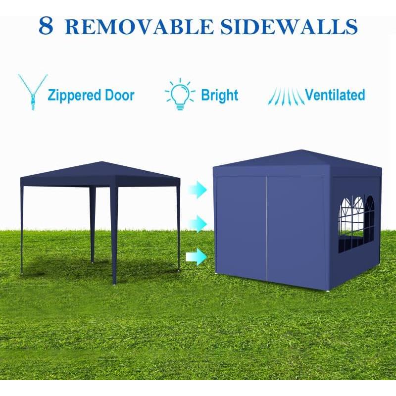 Carpa Gazebo CZBZ 3x3m Impermeable con Paredes Desmontables