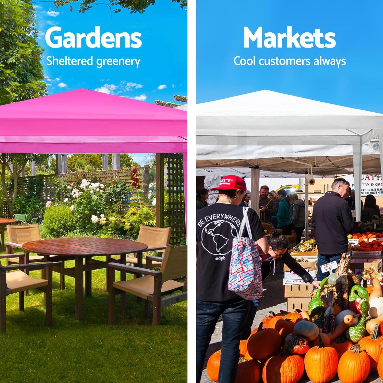 Carpa de Fiesta DSHADE 10x20' Rosa con 6 Paredes Removibles