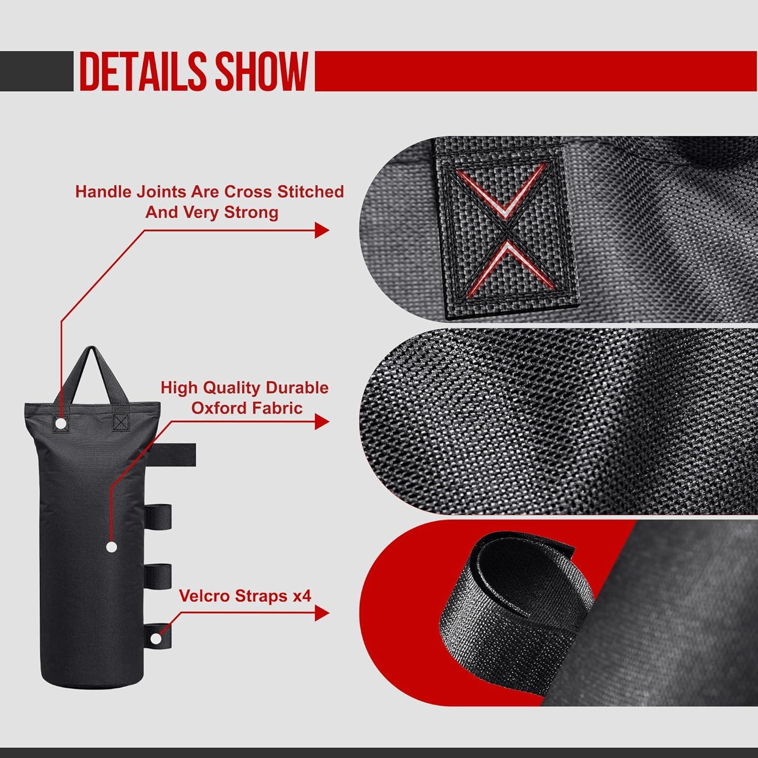 Bolsas de Arena para Toldo CLAETF - Juego de 4, 14.97 kg cada una