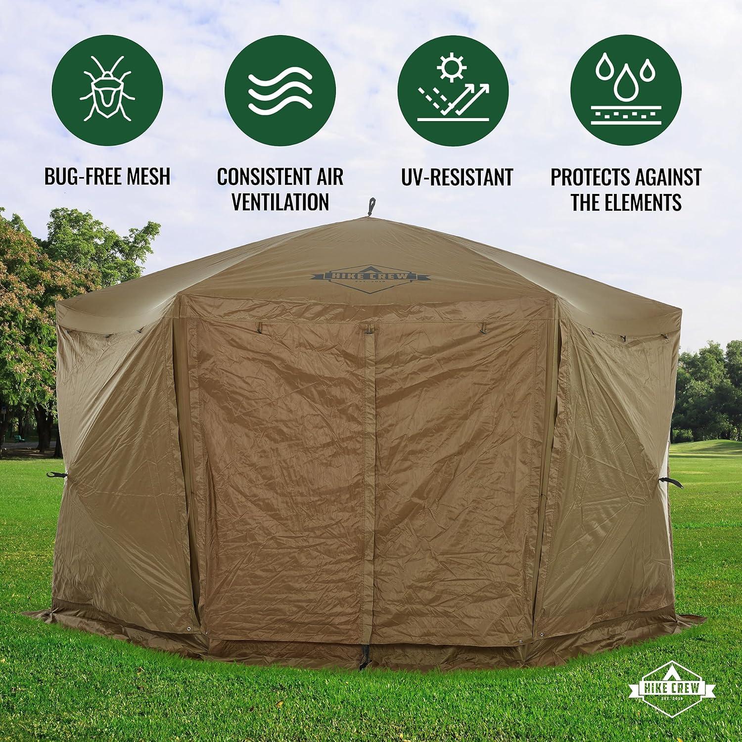 Carpa Plegable Hike Crew 12x12 Pies para Camping 8 Personas