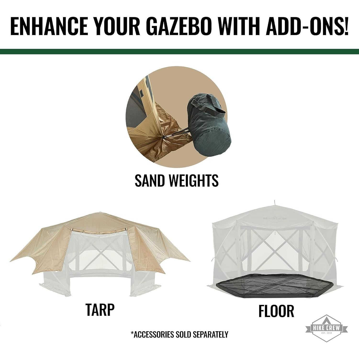 Carpa Plegable Hike Crew 12x12 Pies para Camping 8 Personas