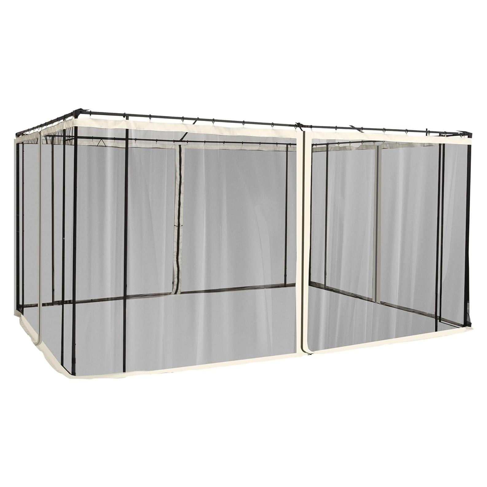 Malla Lateral de Reemplazo Outsunny 3.35m x 2.07m Beige