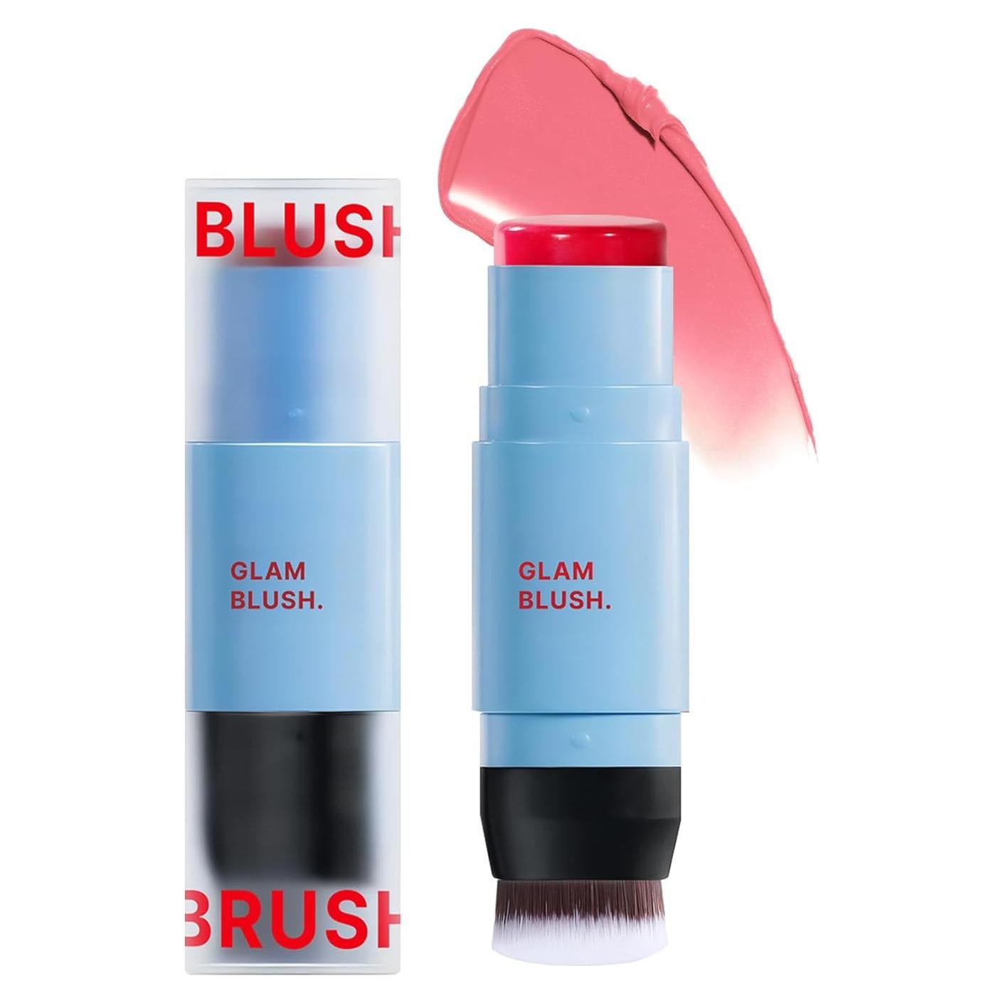 Bastón de Rubor Crema LZYLLS 2 en 1 con Brocha - Ligero y Duradero