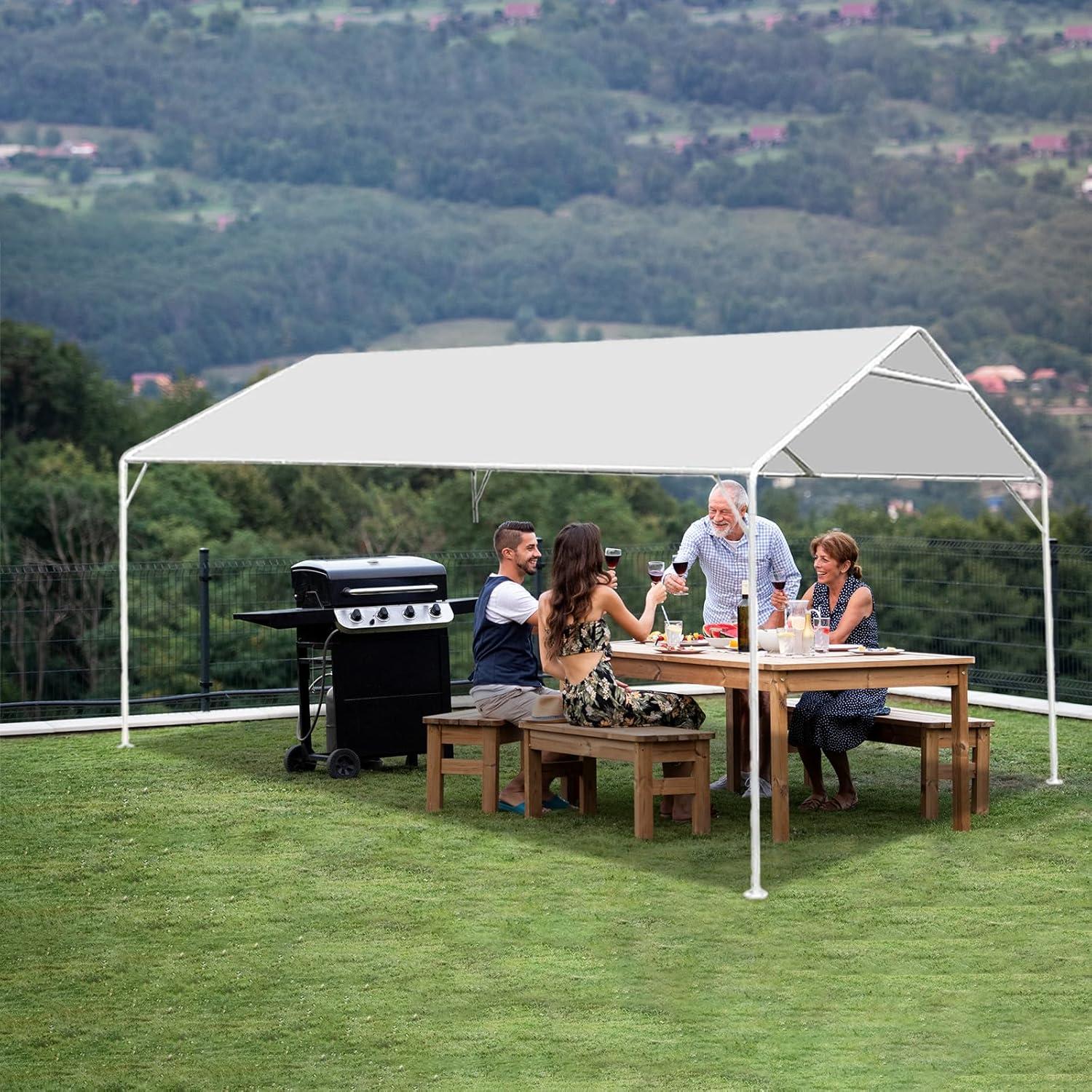 Cubierta de Toldo Eunika 10x6 m Impermeable y Anti-UV