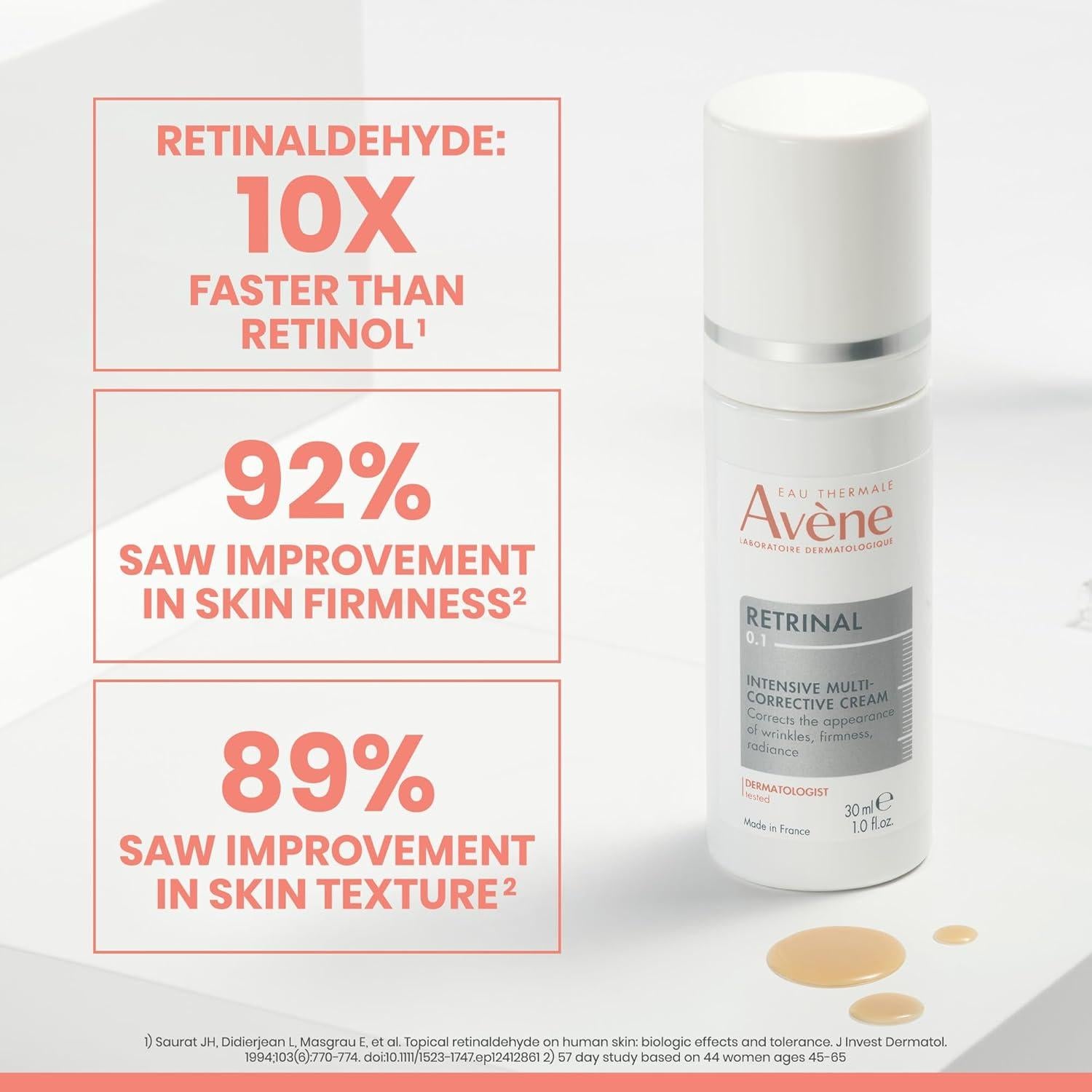 Crema Facial Antienvejecimiento Avène 29.57 ml Retinal Niacinamida