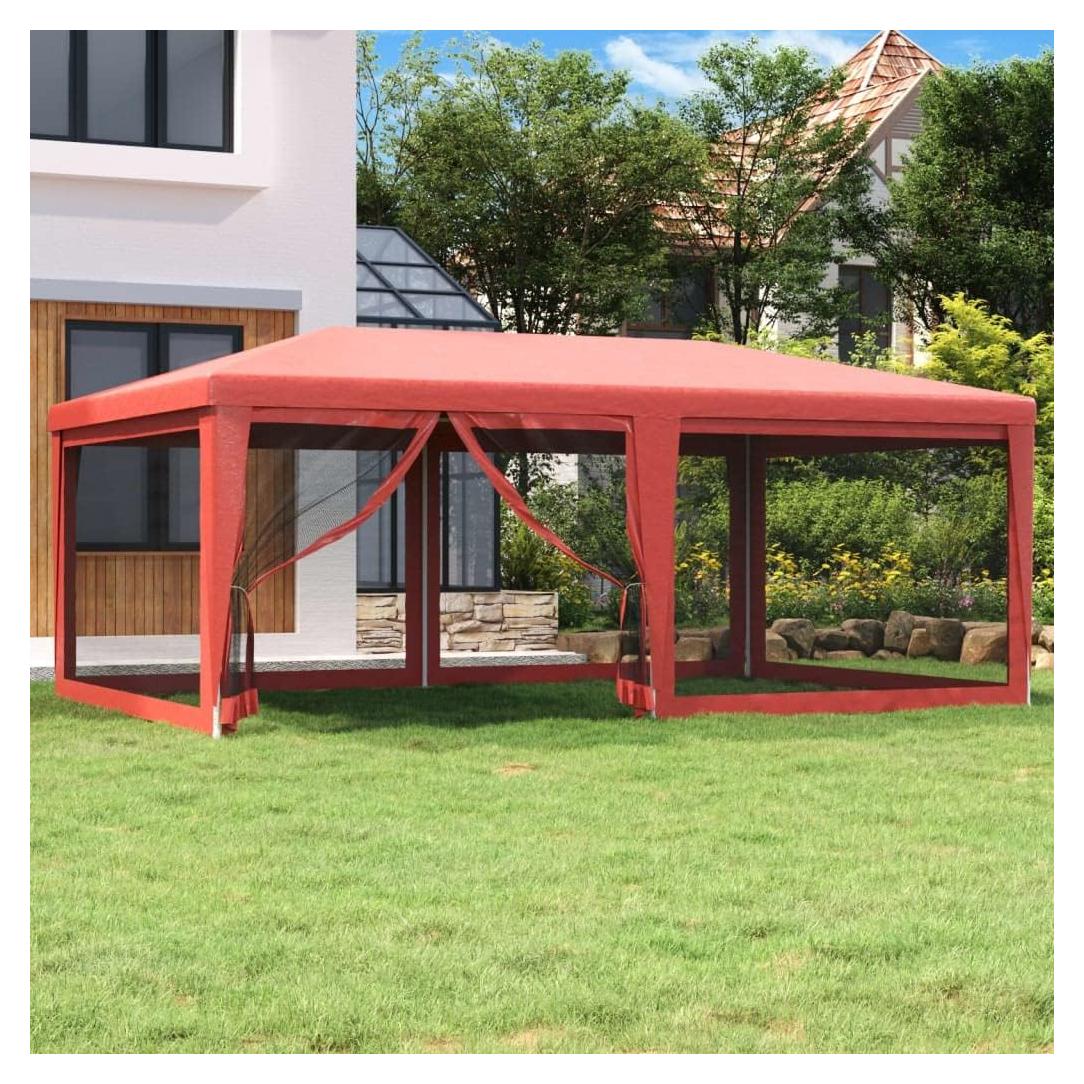 Carpa Roja 596.5x396.2 cm WHOPBXGAD con Paredes de Malla