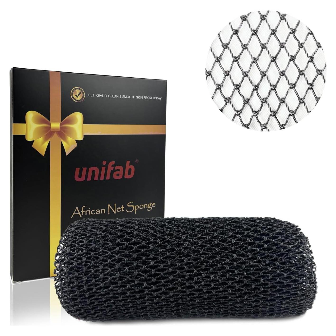 Esponja Exfoliante de Red Africana Unifab Negra 25.5x18cm