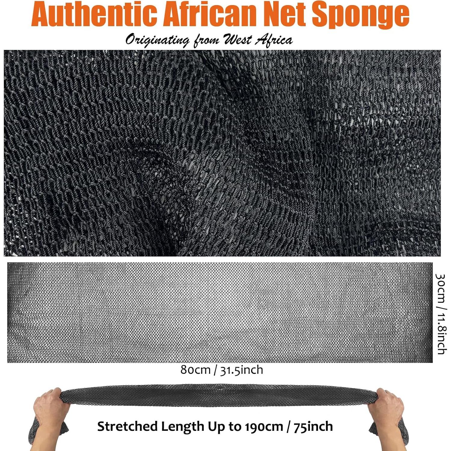 Esponja Exfoliante de Red Africana Unifab Negra 25.5x18cm