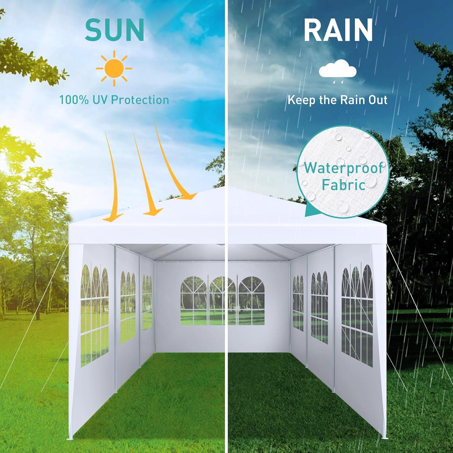 Carpa Blanca 10x9 m ANTSKU para Eventos con 7 Paredes Removibles