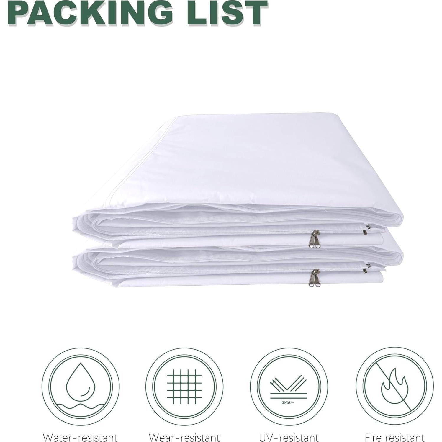 Paredes Laterales para Carpa Canopy SCOMANAGE 1.98x3.05m Blanca