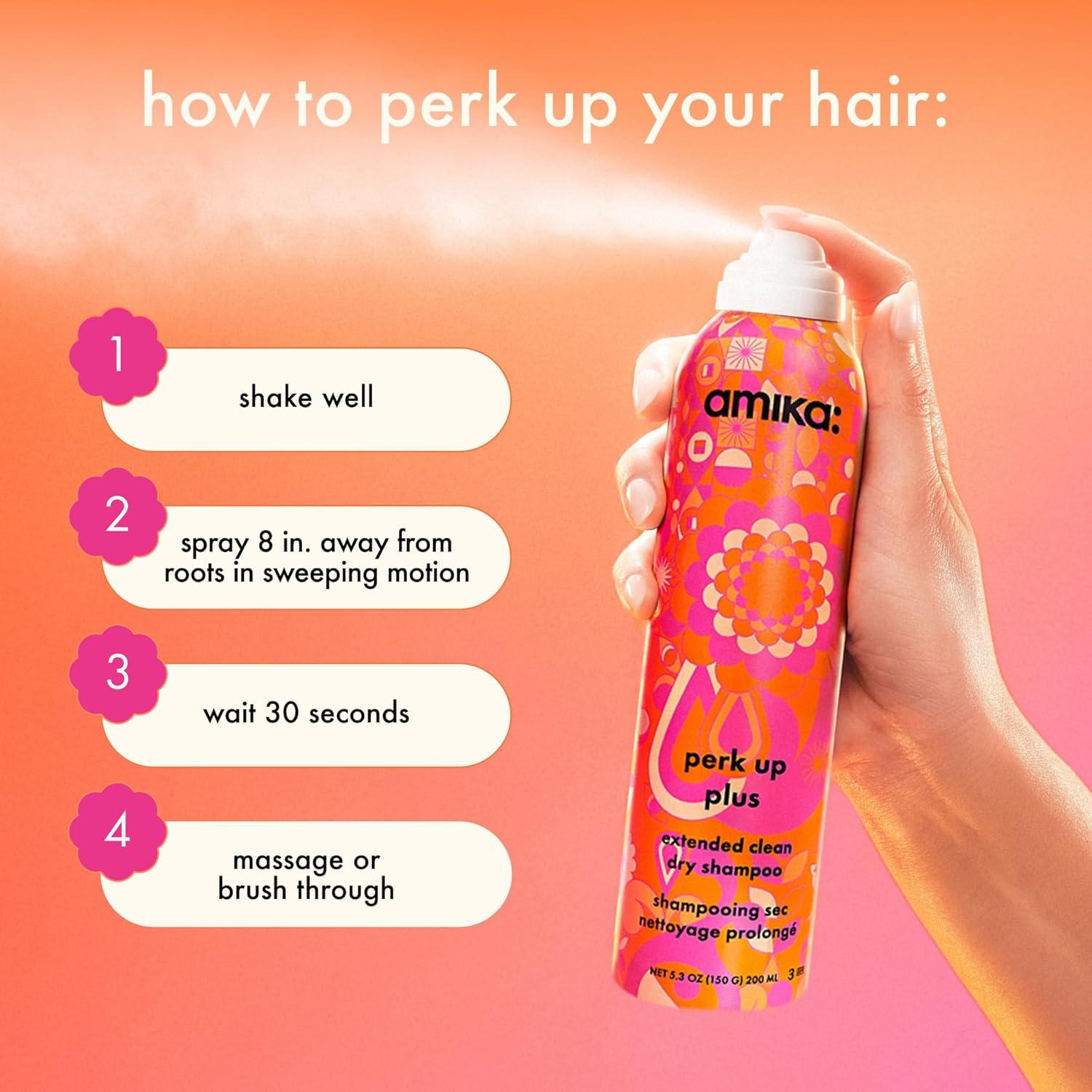 Champú seco amika Perk Up Plus 51g - Limpieza extendida