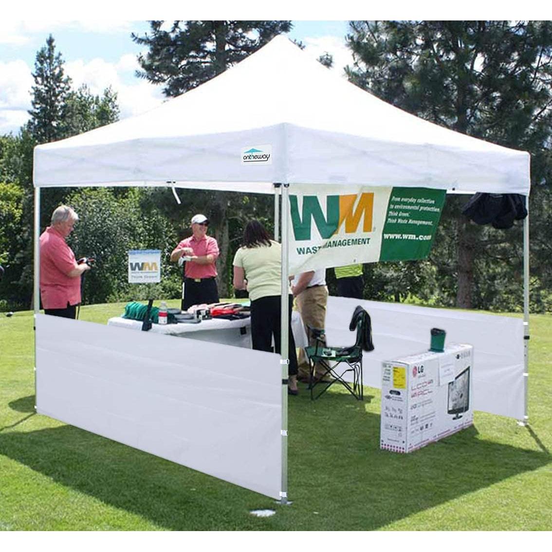 Pared Lateral Media Ontheway para Carpa Pop Up 3x3m Blanca