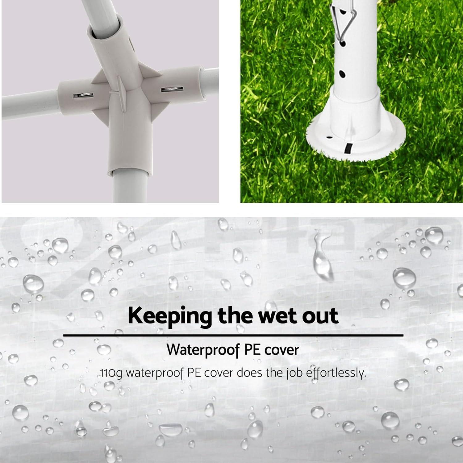 Carpa de Fiesta Mochalight 10x30FT Rosa con 8 Paredes Removibles